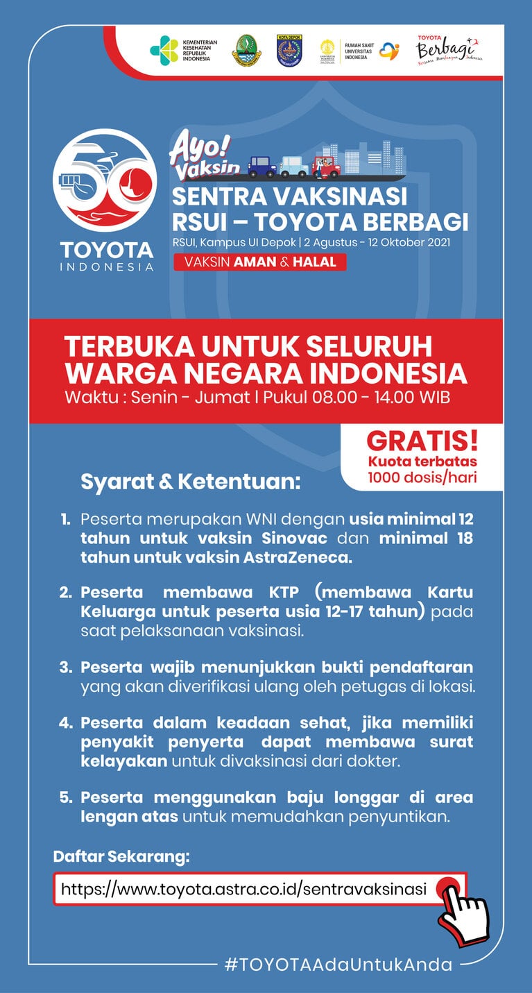 Sentra Vaksinasi Rsui Toyota Berbagi Pt Toyota Astra Motor Mobil Terbaik Keluarga Indonesia