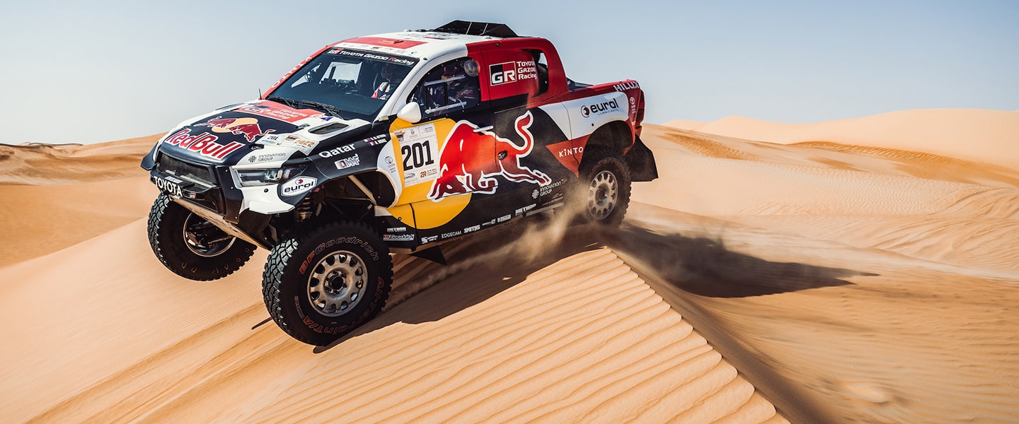 Andalkan GR DKR Hilux T1+, TOYOTA GAZOO Racing Turunkan Juara Reli Dakar di Qatar International Baja 2022