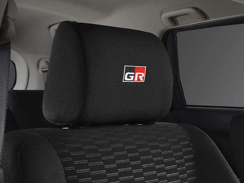 Headrest with GR Logo